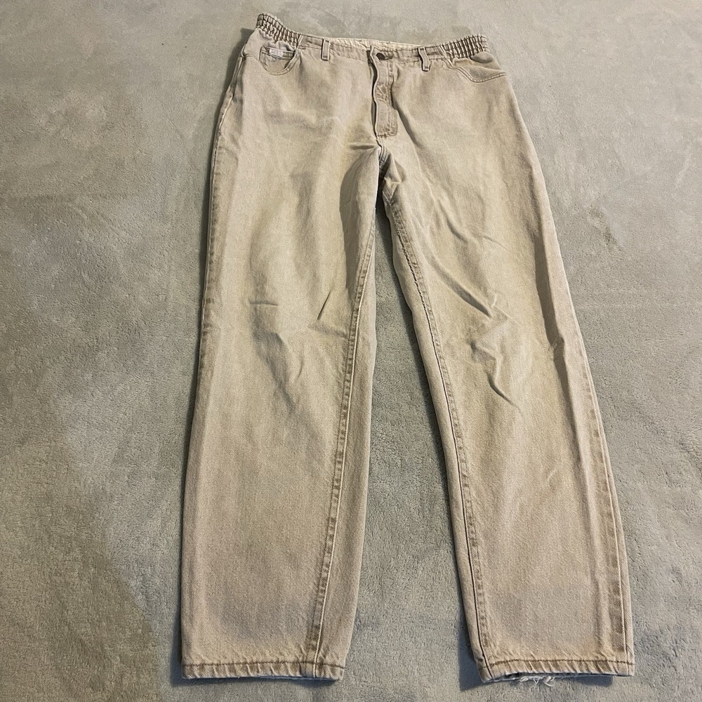 Vintage Lee Jeans Women‎ 18 Medium Beige Bootcut 80/90s Western Outdoors (34x30)